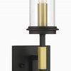 Minka Lavery Hillstone One Light Wall Sconce in Sand Coal & Soft Brass