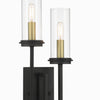 Minka Lavery Hillstone Two Light Wall Sconce in Sand Coal & Soft Brass