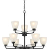 Minka Lavery Kaitlen Nine Light Chandelier in Coal