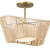 Minka Lavery Key Largo One Light Semi Flush Mount in Soft Brass