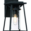 Minka Lavery Lanister Court One Light Outdoor Lantern in Coal with Gold
