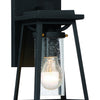 Minka Lavery Lanister Court One Light Outdoor Lantern in Coal with Gold