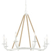 Minka Lavery Lanton Eight Light Chandelier in Sand White