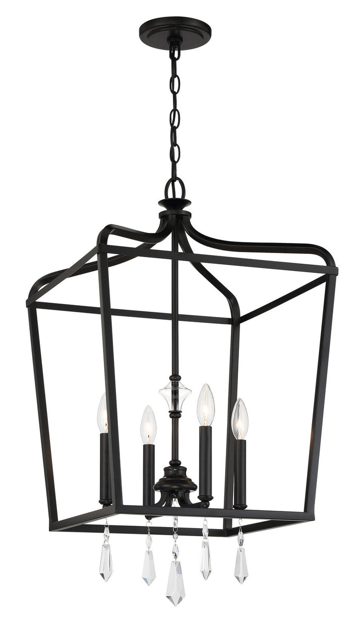 Minka Lavery Laurel Estate Four Light Foyer Pendant in Coal