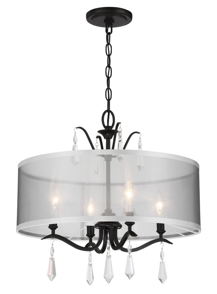 Minka Lavery Laurel Estate Four Light Foyer/Semi Flush in Coal