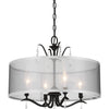 Minka Lavery Laurel Estate Four Light Foyer/Semi Flush in Coal