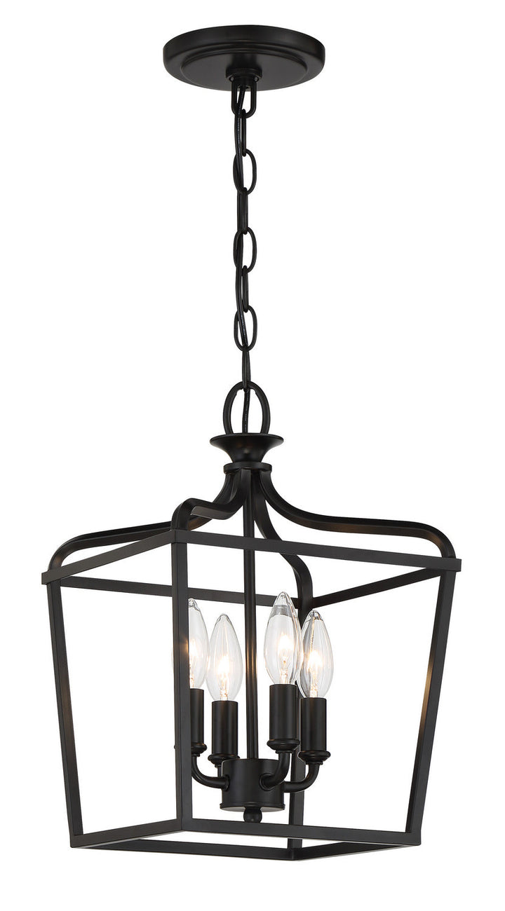 Minka Lavery Laurel Estate Four Light Foyer/Semi Flush in Coal
