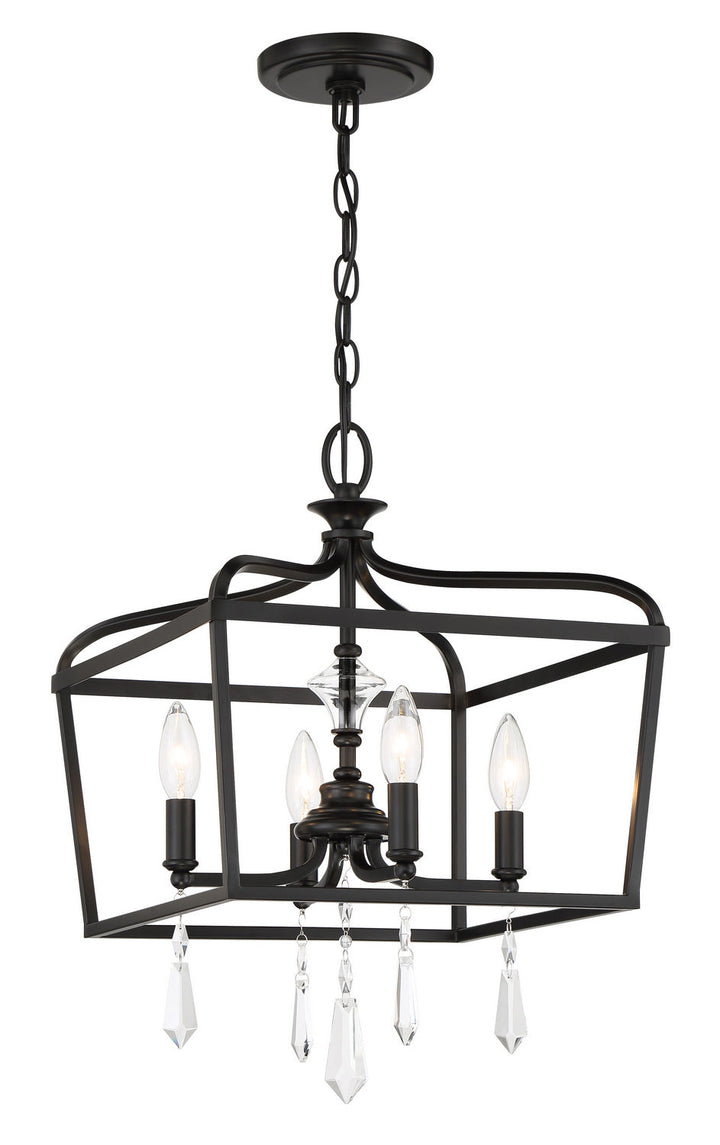 Minka Lavery Laurel Estate Four Light Foyer/Semi Flush in Coal