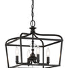 Minka Lavery Laurel Estate Four Light Foyer/Semi Flush in Coal