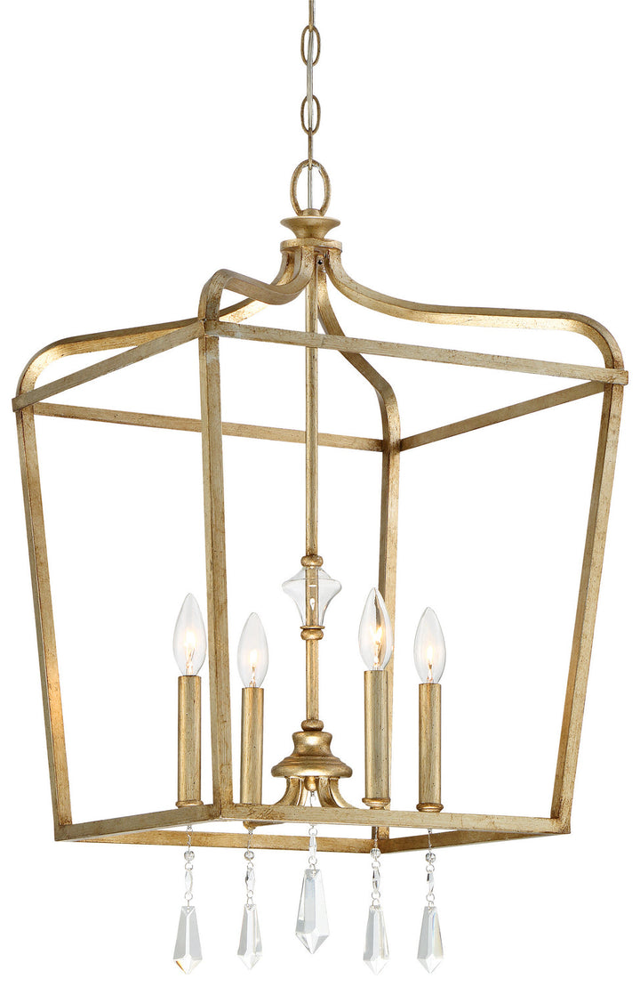 Minka Lavery Laurel Estate Four Light Pendant in Brio Gold