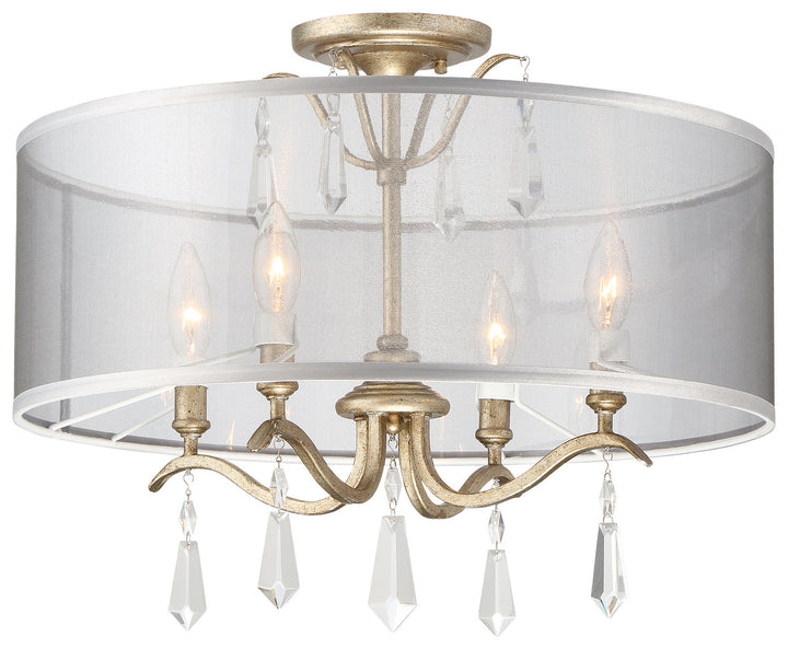 Minka Lavery Laurel Estate Four Light Semi Flush Mount in Brio Gold