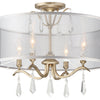 Minka Lavery Laurel Estate Four Light Semi Flush Mount in Brio Gold