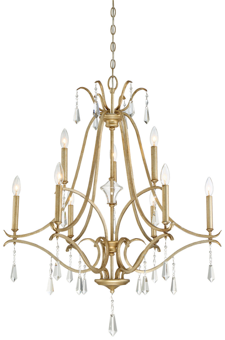 Minka Lavery Laurel Estate Nine Light Chandelier in Brio Gold