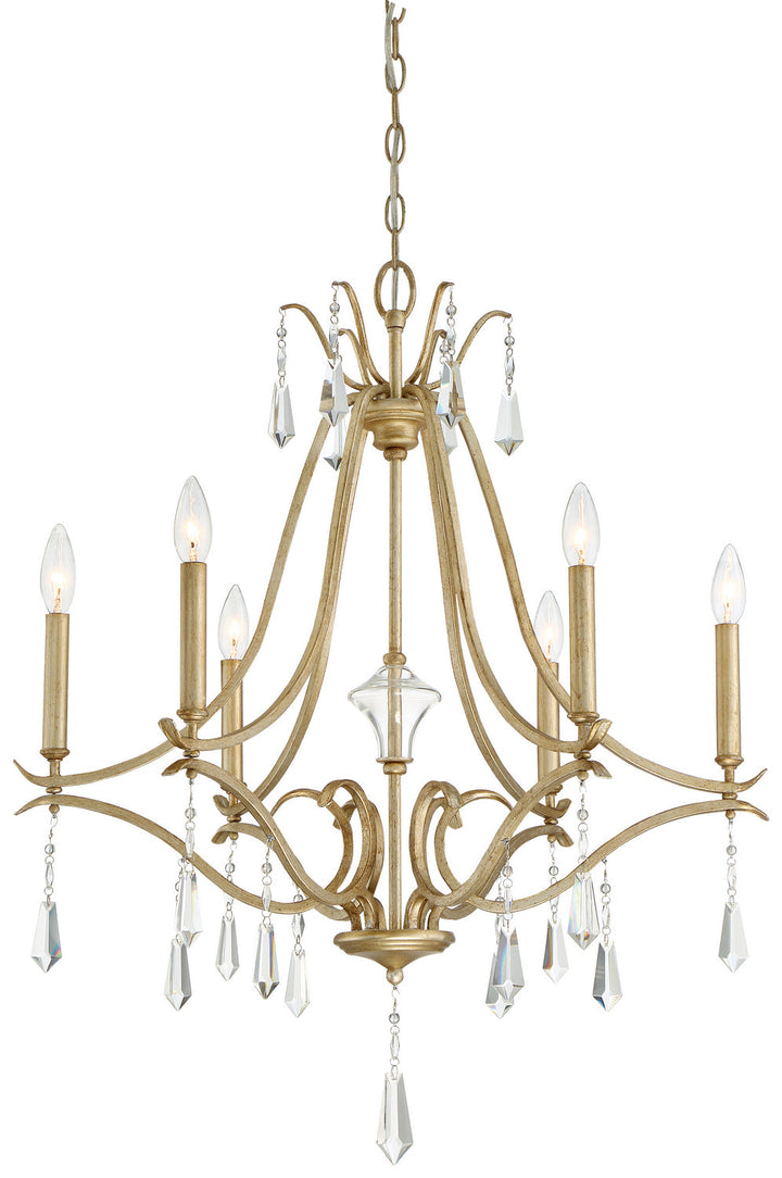 Minka Lavery Laurel Estate Six Light Chandelier in Brio Gold