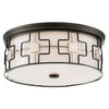 Minka Lavery LED Flush Mount in Dark Gray with Polished Nickel