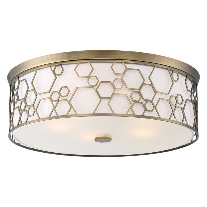 Minka Lavery LED Flush Mount in Polished Satin Brass