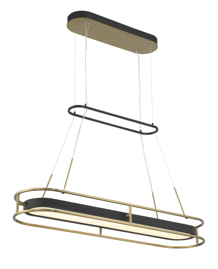 Minka Lavery Levitation LED Island Pendant in Sand Coal & Soft Brass