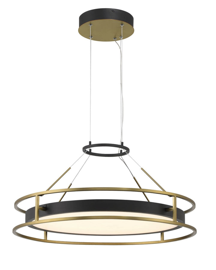 Minka Lavery Levitation LED Pendant in Sand Coal & Soft Brass