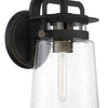 Minka Lavery Maribel Heights One Light Outdoor Wall Mount in Sand Coal with Gold Highlights