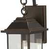 Minka Lavery Mariners Pointe One Light Outdoor Wall Mount in Oil Rubbed Bronze with Gold Highlights