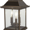 Minka Lavery Mariners Pointe Three Light Outdoor Post Mount in Oil Rubbed Bronze with Gold Highlights