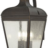 Minka Lavery Marquee Four Light Outdoor Wall Mount in Oil Rubbed Bronze with Gold Highlights