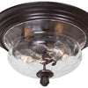 Minka Lavery Merrimack Two Light Flush Mount in Corona Bronze