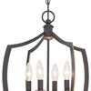 Minka Lavery Middletown Four Light Mini Chandelier in Downton Bronze with Gold Highlights