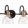 Minka Lavery Monico Four Light Bath in Bronze with Natural Brushed Brass