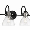 Minka Lavery Monico Four Light Bath in Coal with Polished Nickel Highlig