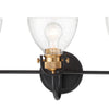 Minka Lavery Monico Three Light Bath in Bronze with Natural Brushed Brass