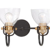 Minka Lavery Monico Two Light Bath in Bronze with Natural Brushed Brass