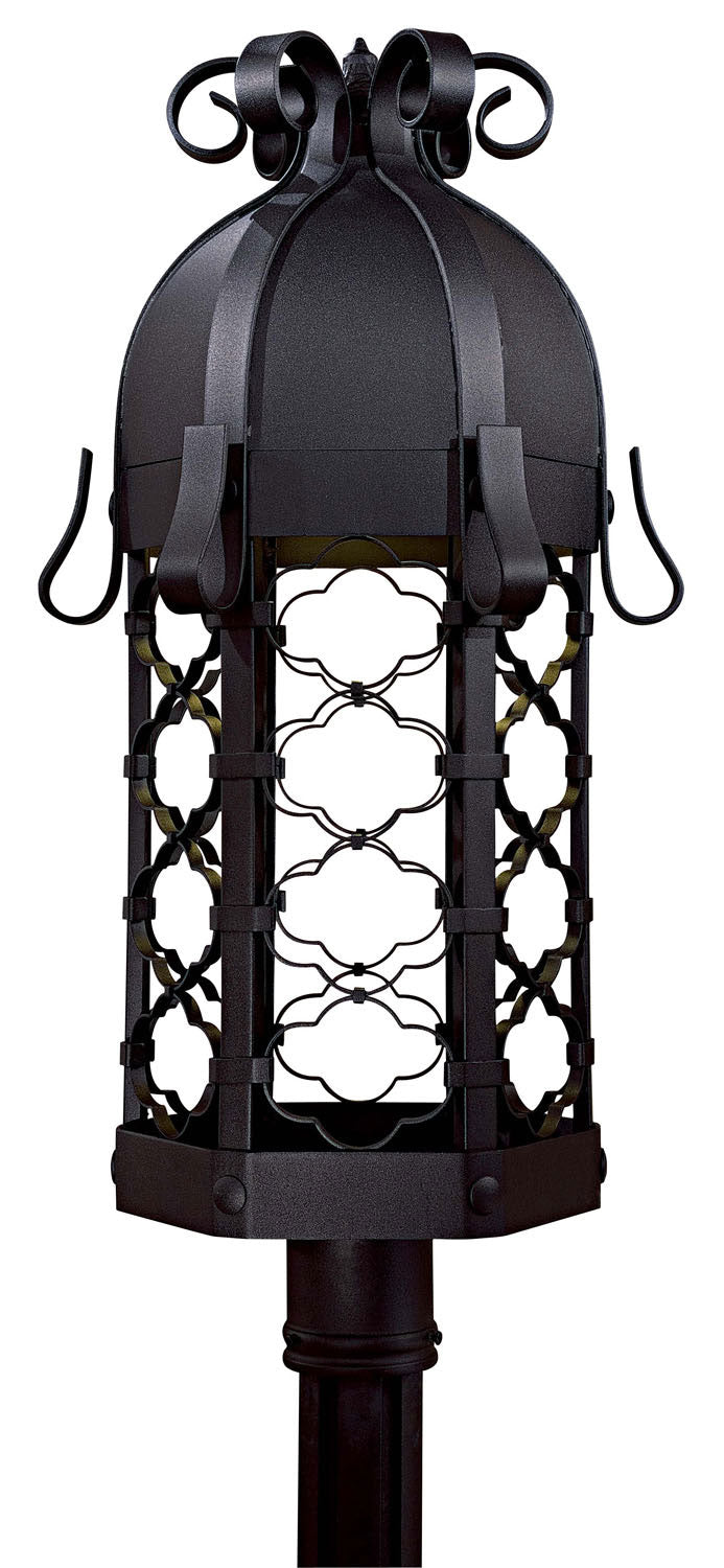 Minka Lavery Montalbo One Light Outdoor Post Mount in Coal