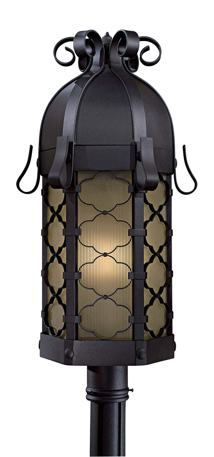 Minka Lavery Montalbo One Light Outdoor Post Mount in Coal