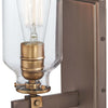 Minka Lavery Morrow One Light Bath in Harvard Court Bronze with Gold Highlights