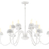 Minka Lavery North Fork 12 Light Chandelier in Sand White
