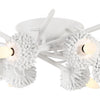 Minka Lavery North Fork Six Light Flush Mount in Sand White
