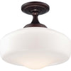 Minka Lavery One Light Semi Flush Mount in Brushed Bronze