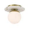 Minka Lavery Orban One Light Semi Flush Mount in Soft Brass
