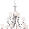 Minka Lavery Overland Park 12 Light Chandelier in Brushed Nickel