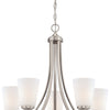 Minka Lavery Overland Park Five Light Chandelier in Brushed Nickel