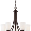 Minka Lavery Overland Park Five Light Chandelier in Vintage Bronze