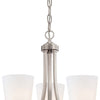 Minka Lavery Overland Park Three Light Mini Chandelier in Brushed Nickel