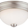 Minka Lavery Overland Park Two Light Flush Mount in Brushed Nickel