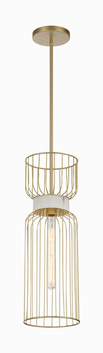 Minka Lavery Park Slope One Light Mini Pendant in Nouveau Gold