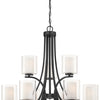 Minka Lavery Parsons Studio Nine Light Chandelier in Sand Coal