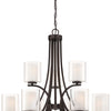 Minka Lavery Parsons Studio Nine Light Chandelier in Smoked Iron