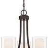 Minka Lavery Parsons Studio Three Light Chandelier in Smoked Iron
