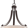 Minka Lavery Parsons Studio Three Light Pendant in Smoked Iron