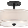 Minka Lavery Parsons Studio Three Light Semi Flush Mount in Sand Coal